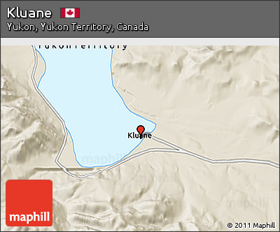 Shaded Relief 3D Map of Kluane