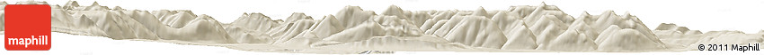 Shaded Relief Horizon Map of Kluane