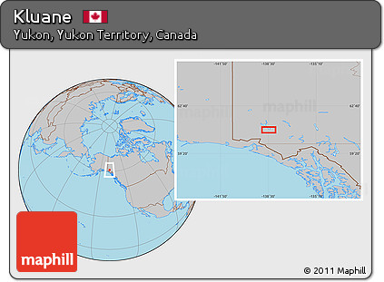 Gray Location Map of Kluane