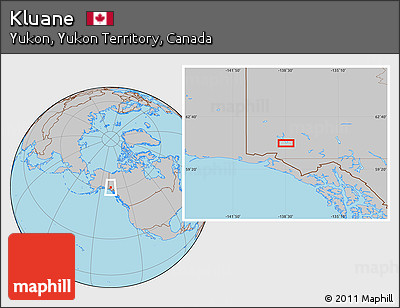 Gray Location Map of Kluane