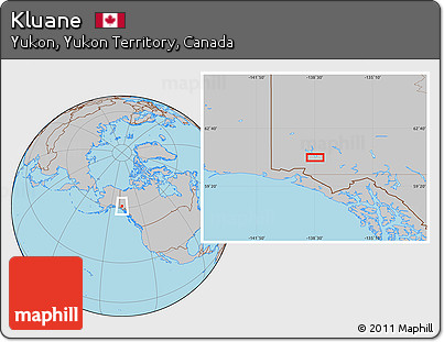 Gray Location Map of Kluane
