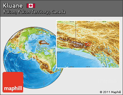 Physical Location Map of Kluane