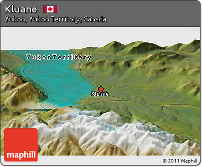 Satellite Panoramic Map of Kluane