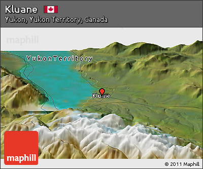 Satellite Panoramic Map of Kluane
