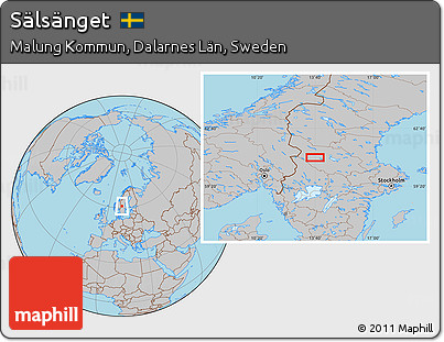 Gray Location Map of Sälsänget