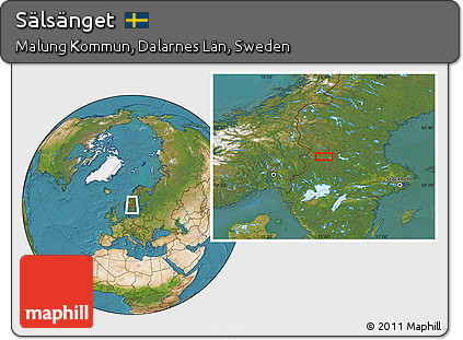 Satellite Location Map of Sälsänget