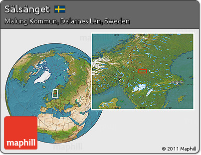 Satellite Location Map of Sälsänget
