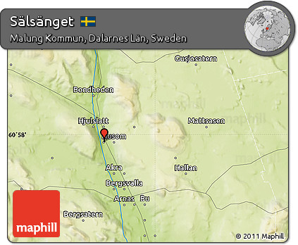 Physical Map of Sälsänget