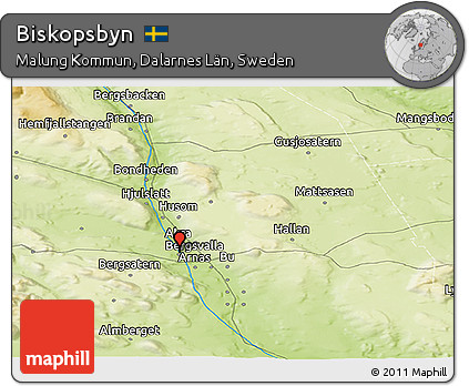 Physical Panoramic Map of Biskopsbyn