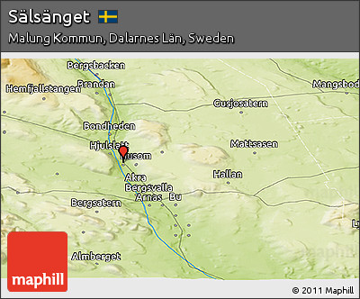 Physical Panoramic Map of Sälsänget