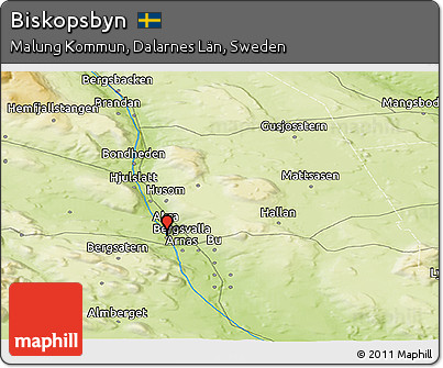 Physical Panoramic Map of Biskopsbyn