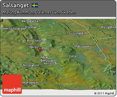 Satellite Panoramic Map of Sälsänget