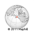Outline Map of the Area around 60° 58' 34" N, 145° 16' 30" W, rectangular outline
