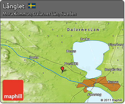 Physical 3D Map of Långlet