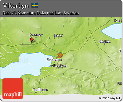 Physical 3D Map of Vikarbyn