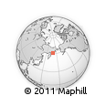 Outline Map of the Area around 60° 58' 34" N, 169° 13' 29" E, rectangular outline