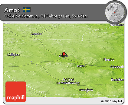 Physical Panoramic Map of Åmot