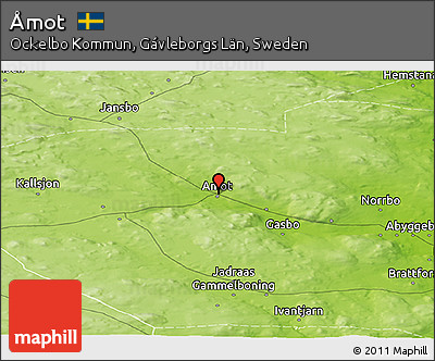 Physical Panoramic Map of Åmot