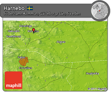 Physical 3D Map of Härnebo