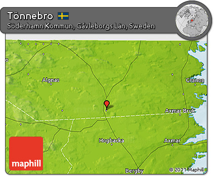 Physical 3D Map of Tönnebro