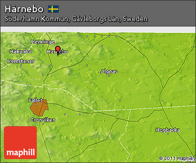 Physical 3D Map of Härnebo