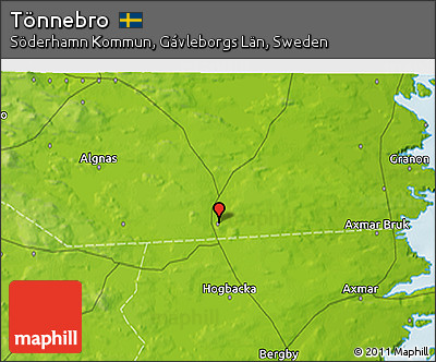 Physical 3D Map of Tönnebro