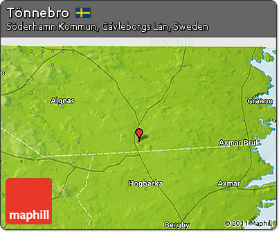 Physical 3D Map of Tönnebro