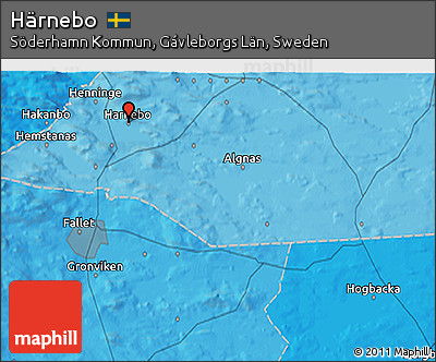 Political 3D Map of Härnebo