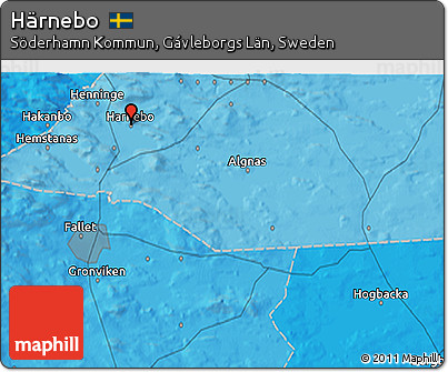 Political 3D Map of Härnebo