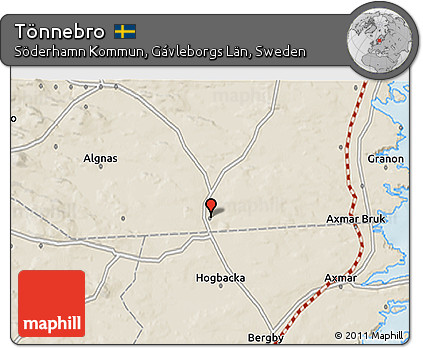 Shaded Relief 3D Map of Tönnebro