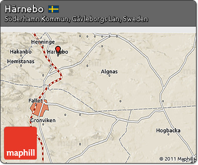 Shaded Relief 3D Map of Härnebo