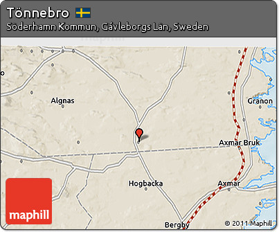 Shaded Relief 3D Map of Tönnebro