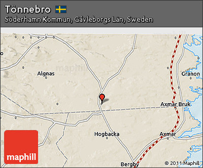 Shaded Relief 3D Map of Tönnebro