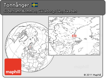 Blank Location Map of Tönnånger