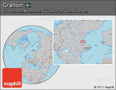 Gray Location Map of Granön