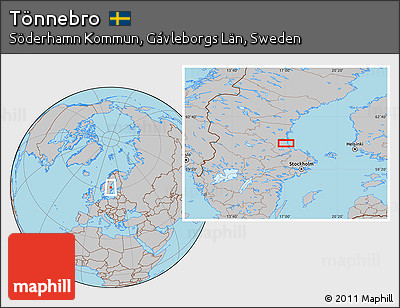 Gray Location Map of Tönnebro
