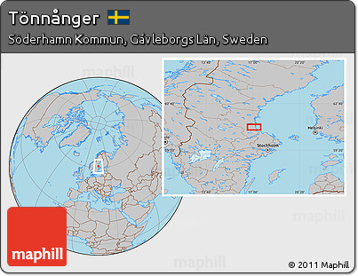 Gray Location Map of Tönnånger