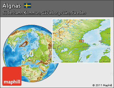 Physical Location Map of Älgnäs