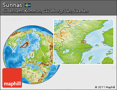 Physical Location Map of Sunnäs