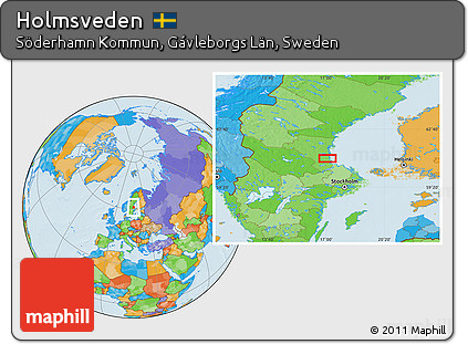 Political Location Map of Holmsveden