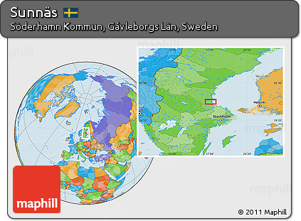 Political Location Map of Sunnäs