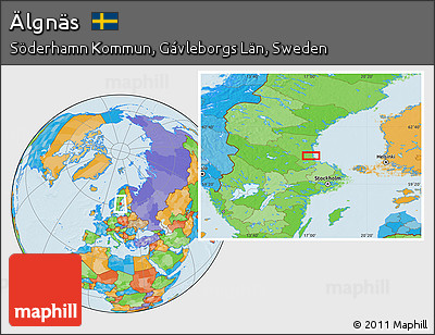 Political Location Map of Älgnäs