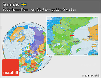 Political Location Map of Sunnäs