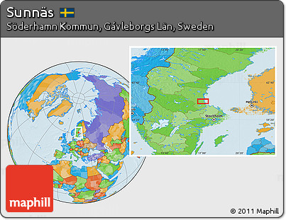 Political Location Map of Sunnäs