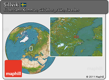 Satellite Location Map of Sillvik