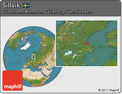 Satellite Location Map of Sillvik