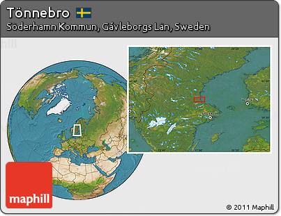 Satellite Location Map of Tönnebro