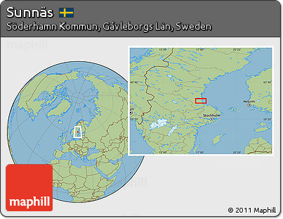 Savanna Style Location Map of Sunnäs