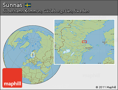 Savanna Style Location Map of Sunnäs