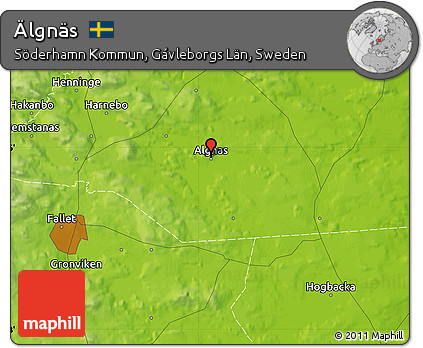 Physical Map of Älgnäs